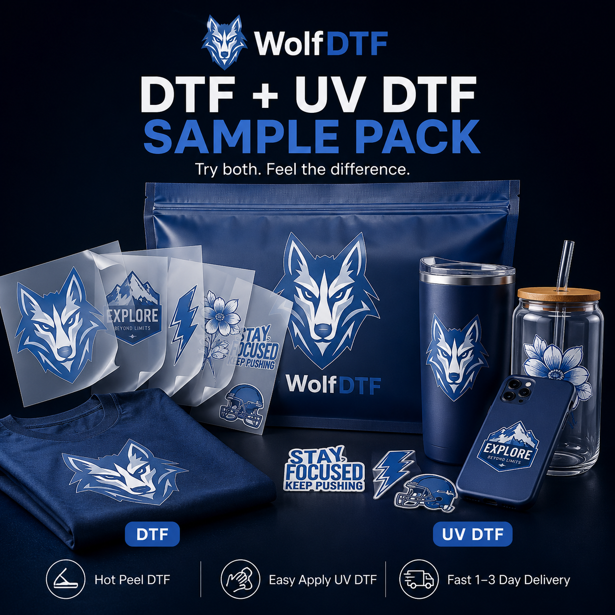 DTF Transfers & UV DTF 3D Stickers Pack