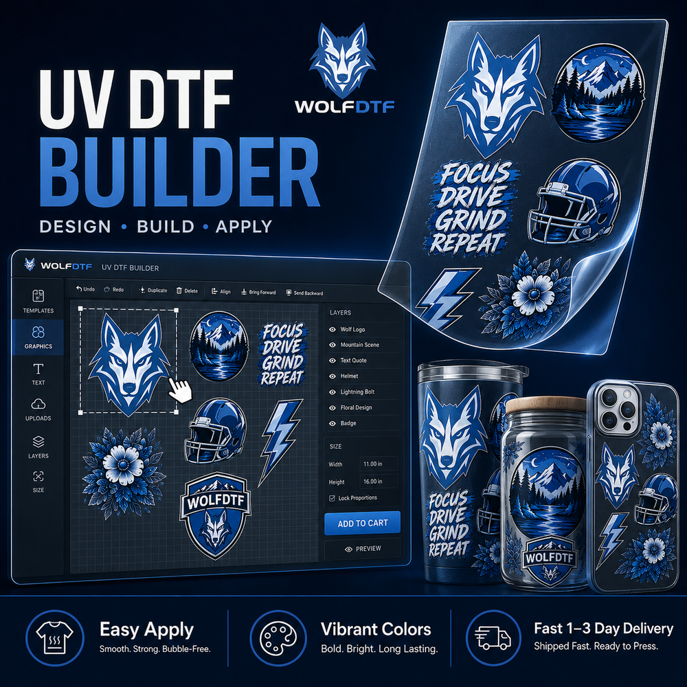 UV DTF 3D Stickers Gang Sheet Builder